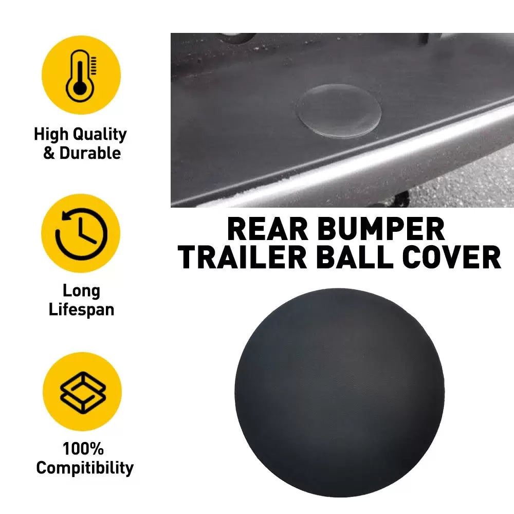 For 2003-2019 Dodge Ram 1500 2500 3500 Rear Tow Bumper Hook Cover Round Black 1X 6B93BC-57 [1]