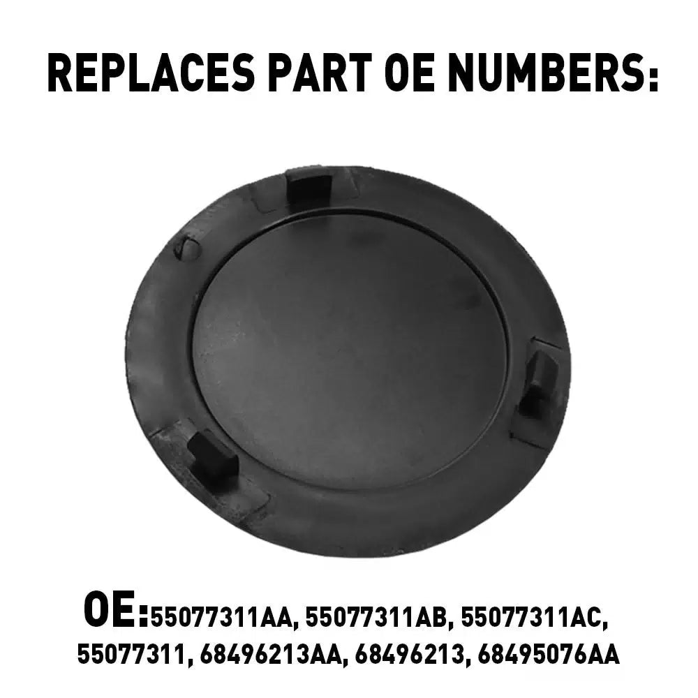 For 2003-2019 Dodge Ram 1500 2500 3500 Rear Tow Bumper Hook Cover Round Black 1X 6B93BC-57 [2]