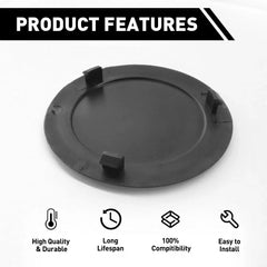 For 2003-2019 Dodge Ram 1500 2500 3500 Rear Tow Bumper Hook Cover Round Black 1X 6B93BC-57 [3]