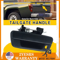 For 2004-2012 Chevy Colorado GMC Canyon Tail Gate Tailgate Handle Textured Black 6B93BC-57 [1]