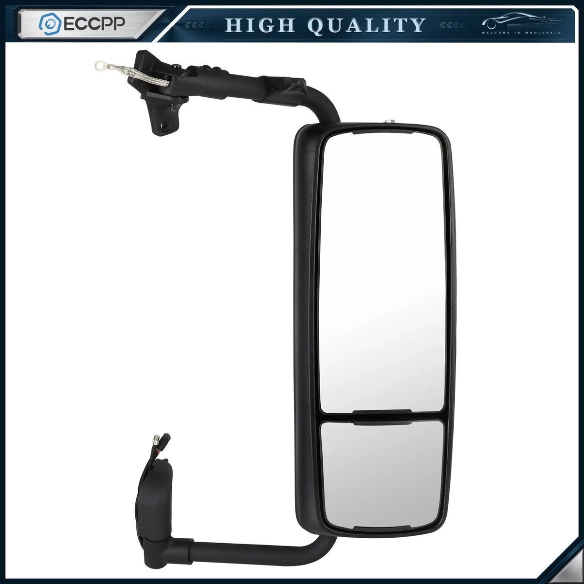 For 2004-2017 Volvo VNL Chrome Door Mirror Complete Right Passenger Side 6B93BC-57 [1]