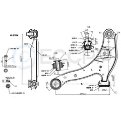 For 2006-10 Chrysler PT Cruiser 6x Front Lower Control Arms Inner Outer Tie Rods 6B93BC-57 [3]