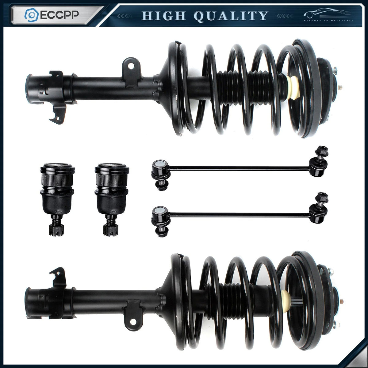 For 2006-2008 Honda Pilot Front Complete Struts Sway Bar Links Joint Kit 6pc KOEEP [1]