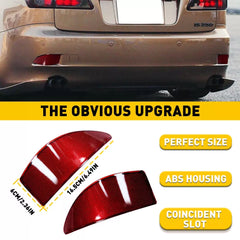 For 2006-2013 Lexus IS250 IS350 Rear Bumper Reflector Light Cover Red LH+RH EOA 6B93BC-57 [1]