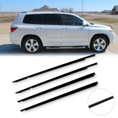 For 2008-2010 Toyota Highlander Door Window Seal Belt Molding Front & Rear KOEEP [4]