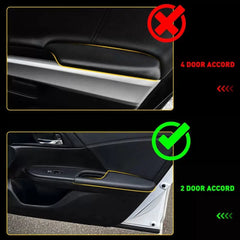 For 2008-2012 Honda Accord Coupe Right Side Armrest Door Panel Black Leather EOA 6B93BC-57 [4]
