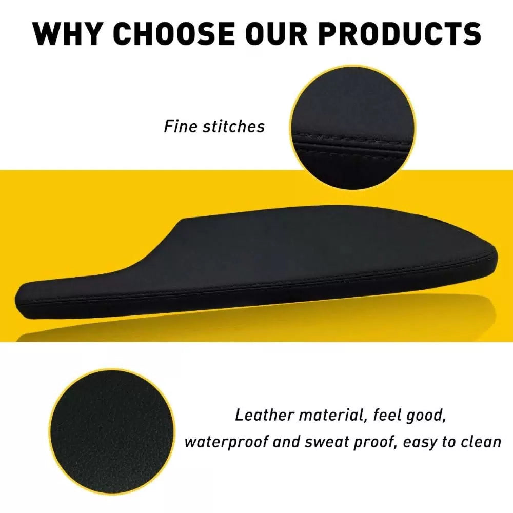 For 2008-2012 Honda Accord Coupe Right Side Armrest Door Panel Black Leather EOA 6B93BC-57 [5]