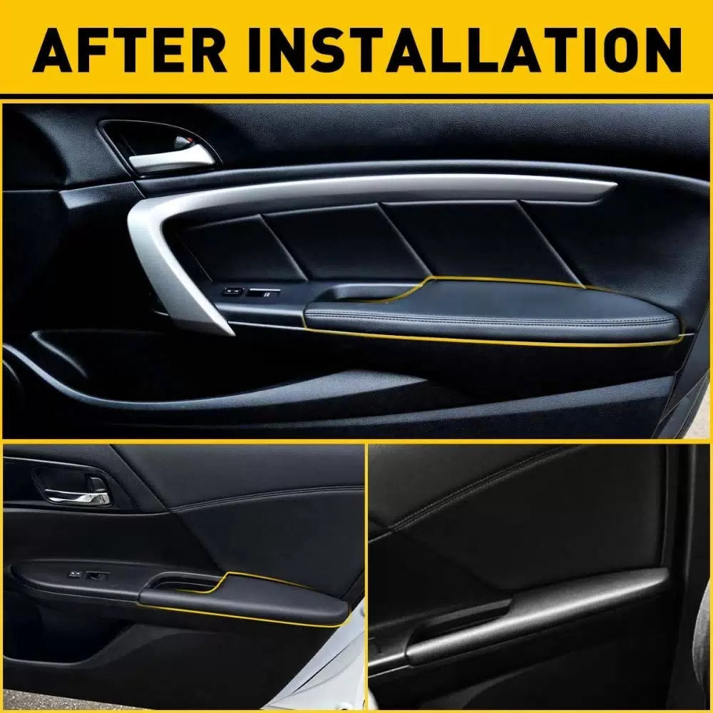 For 2008-2012 Honda Accord Coupe Right Side Armrest Door Panel Black Leather EOA 6B93BC-57 [6]