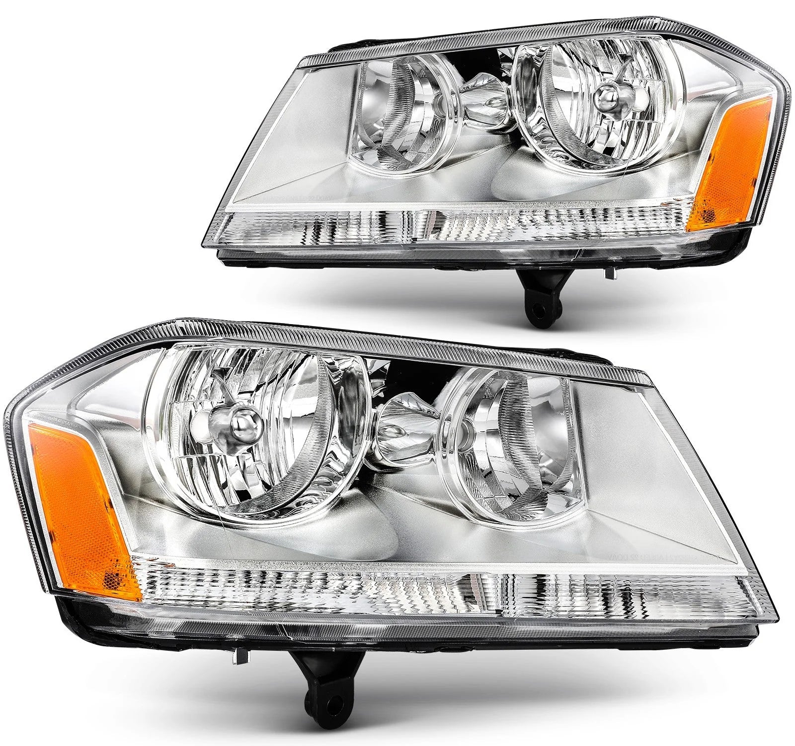 For 2008-2013 2014 Dodge Avenger SXT SE Chrome Housing Headlights Assembly L+R KOEEP [1]