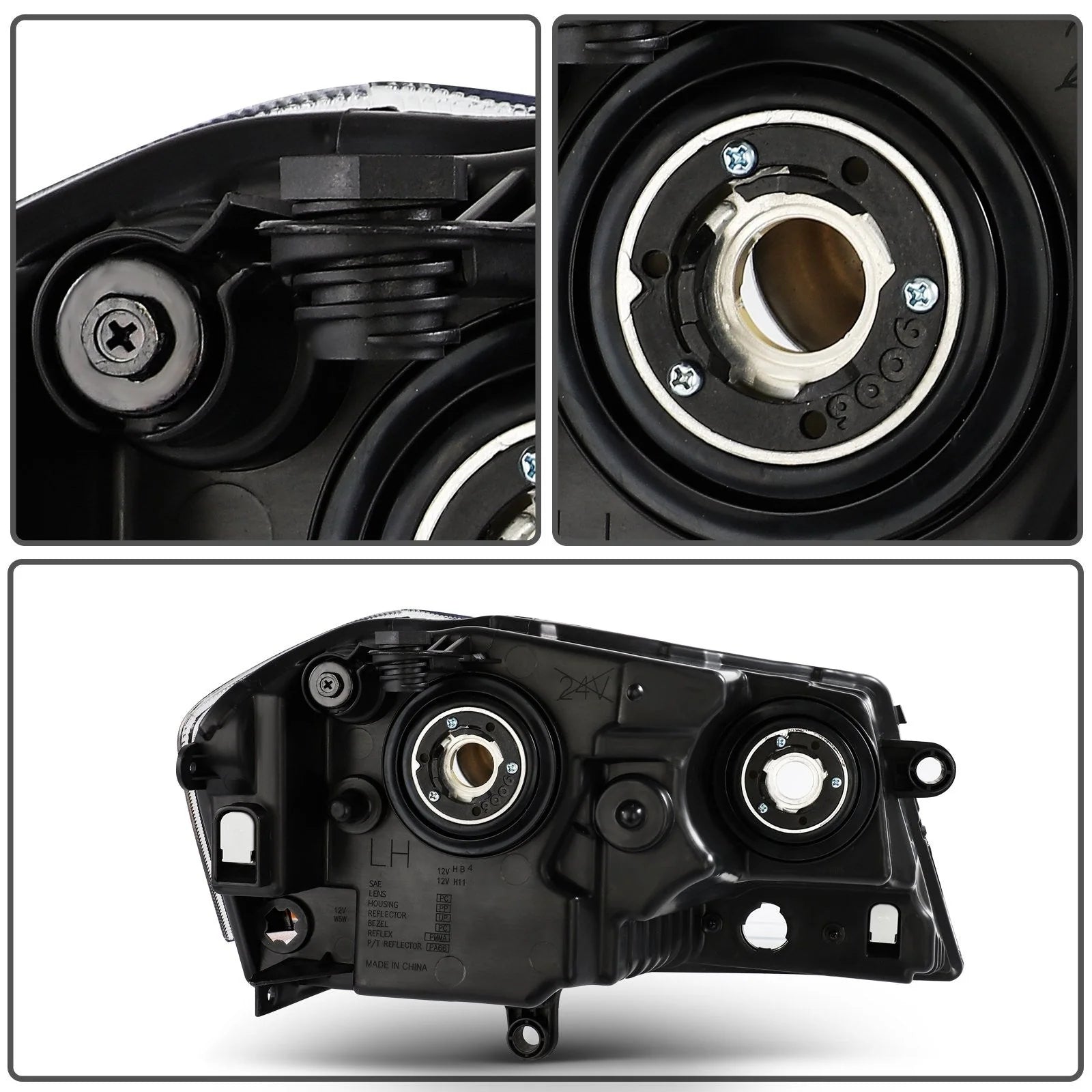 For 2008-2013 2014 Dodge Avenger SXT SE Chrome Housing Headlights Assembly L+R KOEEP [10]