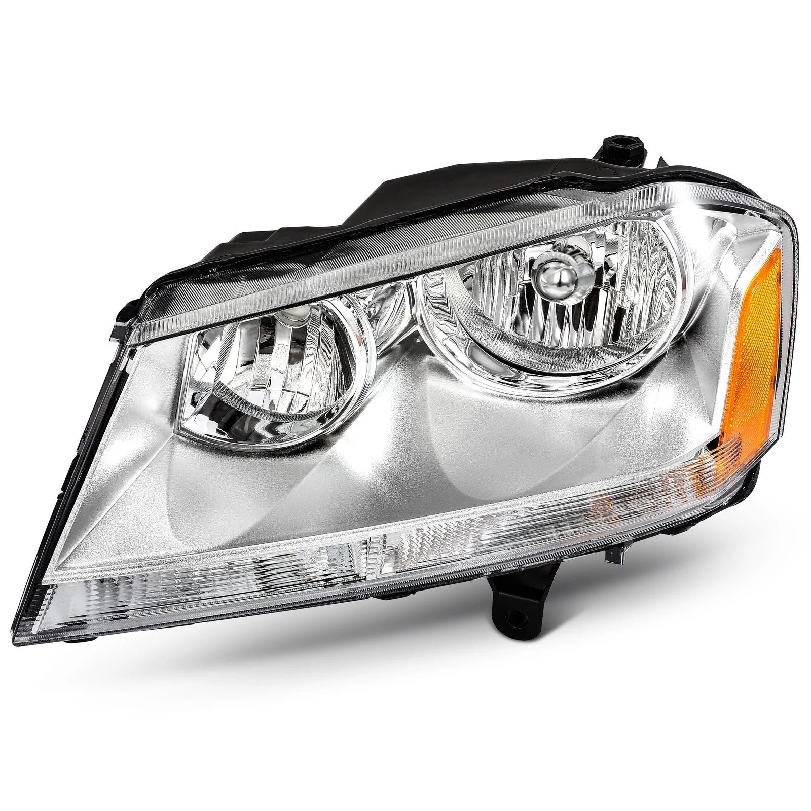 For 2008-2013 2014 Dodge Avenger SXT SE Chrome Housing Headlights Assembly L+R KOEEP [5]