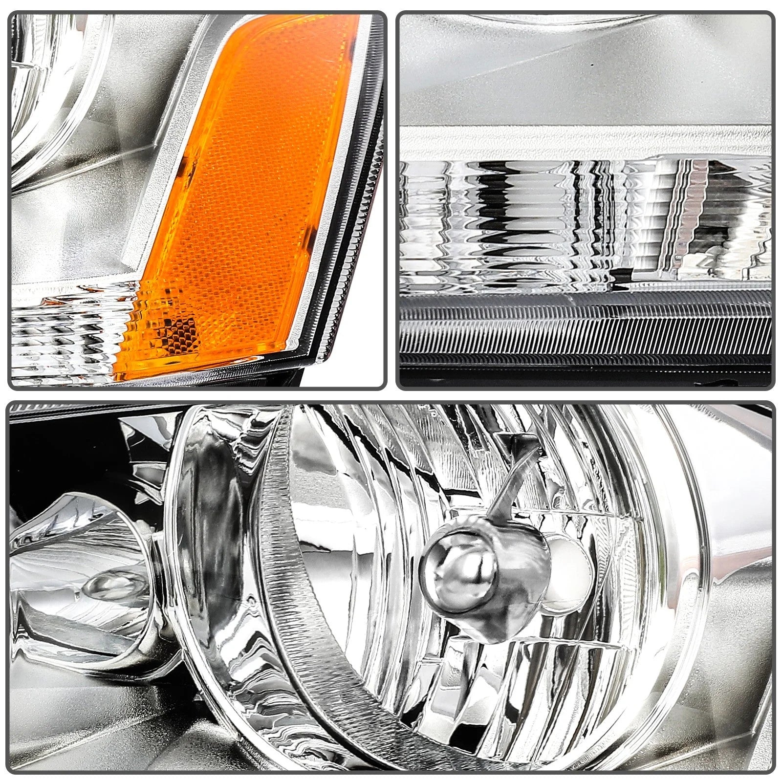 For 2008-2013 2014 Dodge Avenger SXT SE Chrome Housing Headlights Assembly L+R KOEEP [9]