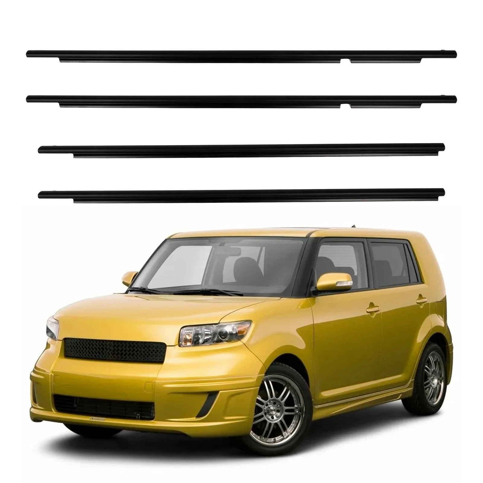 For 2008-2015 Scion xB Set of 4 Door Window Seal Belt Molding Front & Rear 6B93BC-57 [5]