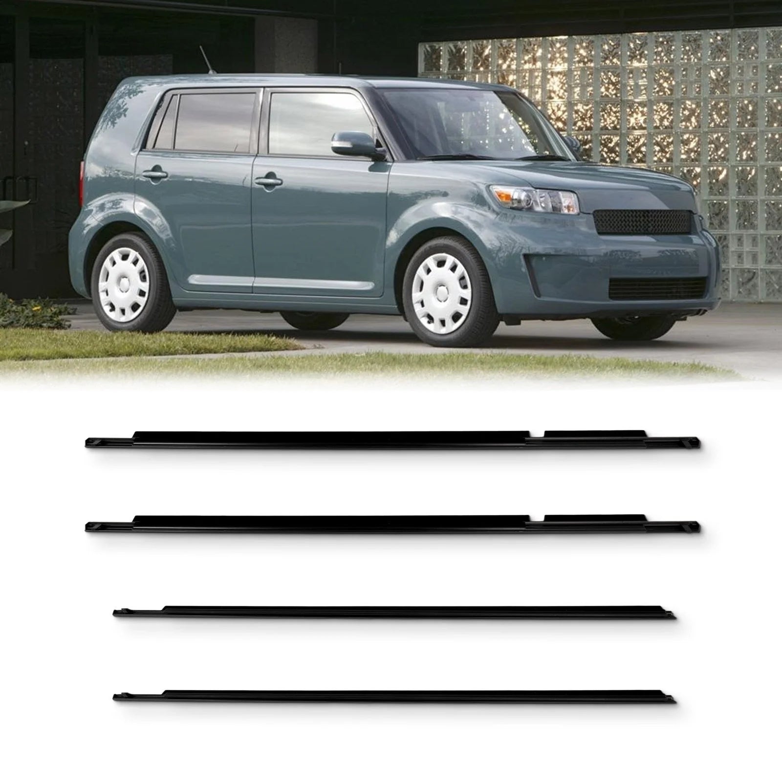 For 2008-2015 Scion xB Set of 4 Door Window Seal Belt Molding Front & Rear 6B93BC-57 [6]
