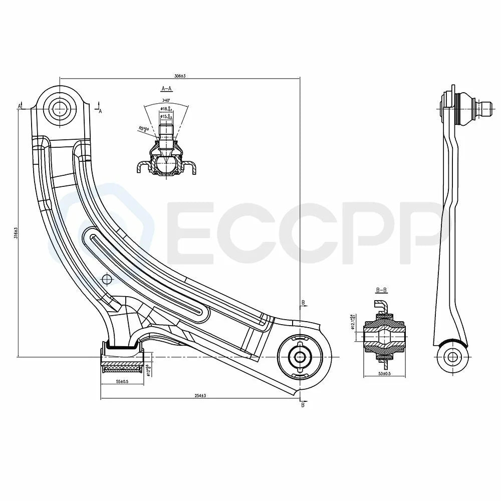 For 2009-2011 Nissan Cube & Versa 2pcs Front Lower Control Arms Suspension Kit KOEEP [2]
