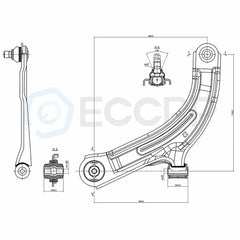 For 2009-2011 Nissan Cube & Versa 2pcs Front Lower Control Arms Suspension Kit KOEEP [3]