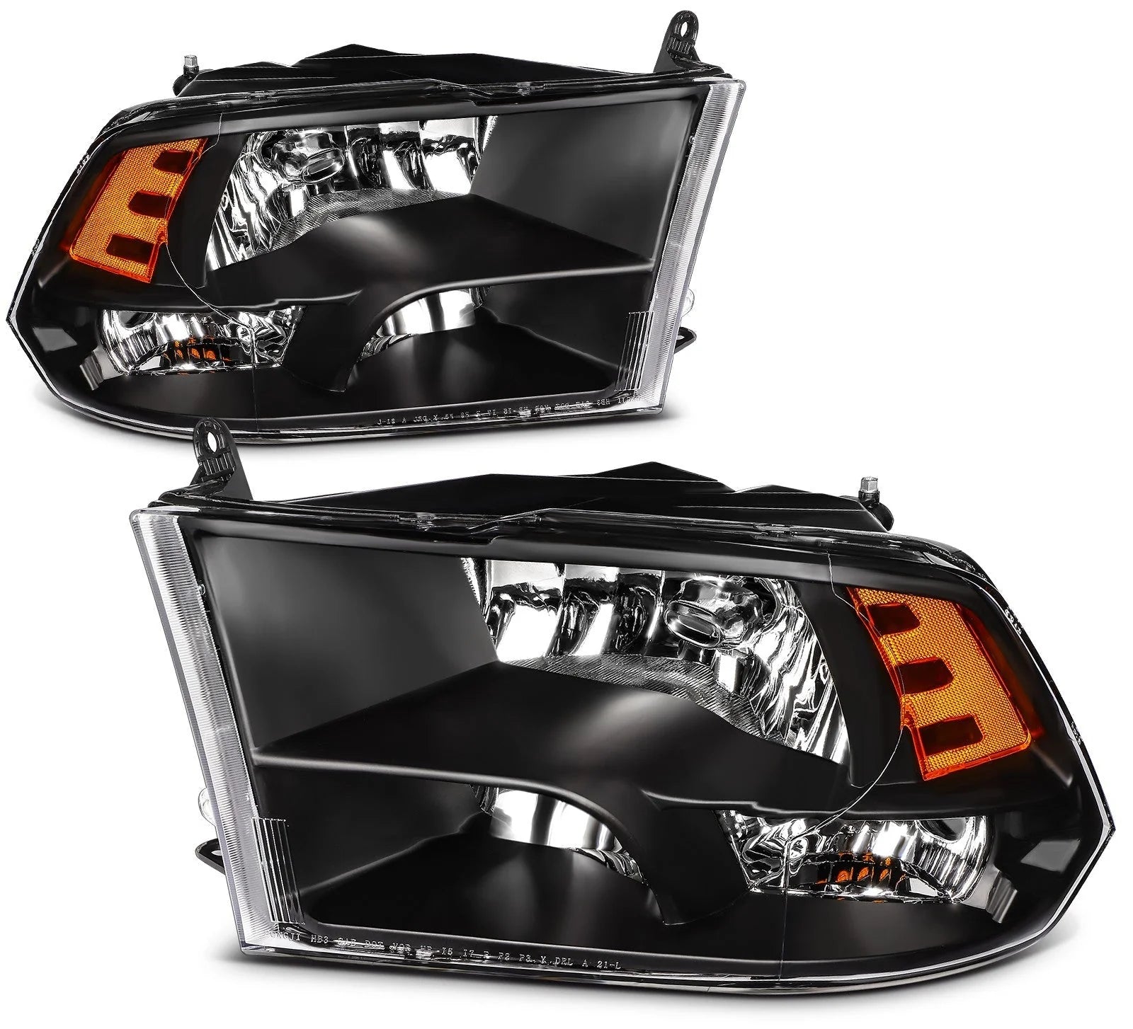 For 2009-2018 Dodge Ram 1500 2500 3500 Headlights Assembly Pair Replacement lamp 6B93BC-57 [2]