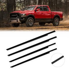 For 2009-2021 Dodge Ram 5500 Crew Cab Door Window Seal Belt Molding Front & Rear KOEEP [4]