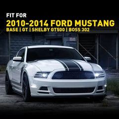 For 2010-14 Ford White Mustang LED Side Marker Light Lens Clear Front Rear 4pcs 6B93BC-57 [2]