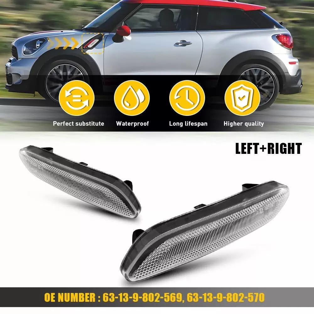 For 2011-16 MINI Cooper R60 R61 Countryman Clear Front Side Marker Light Housing 6B93BC-57 [1]