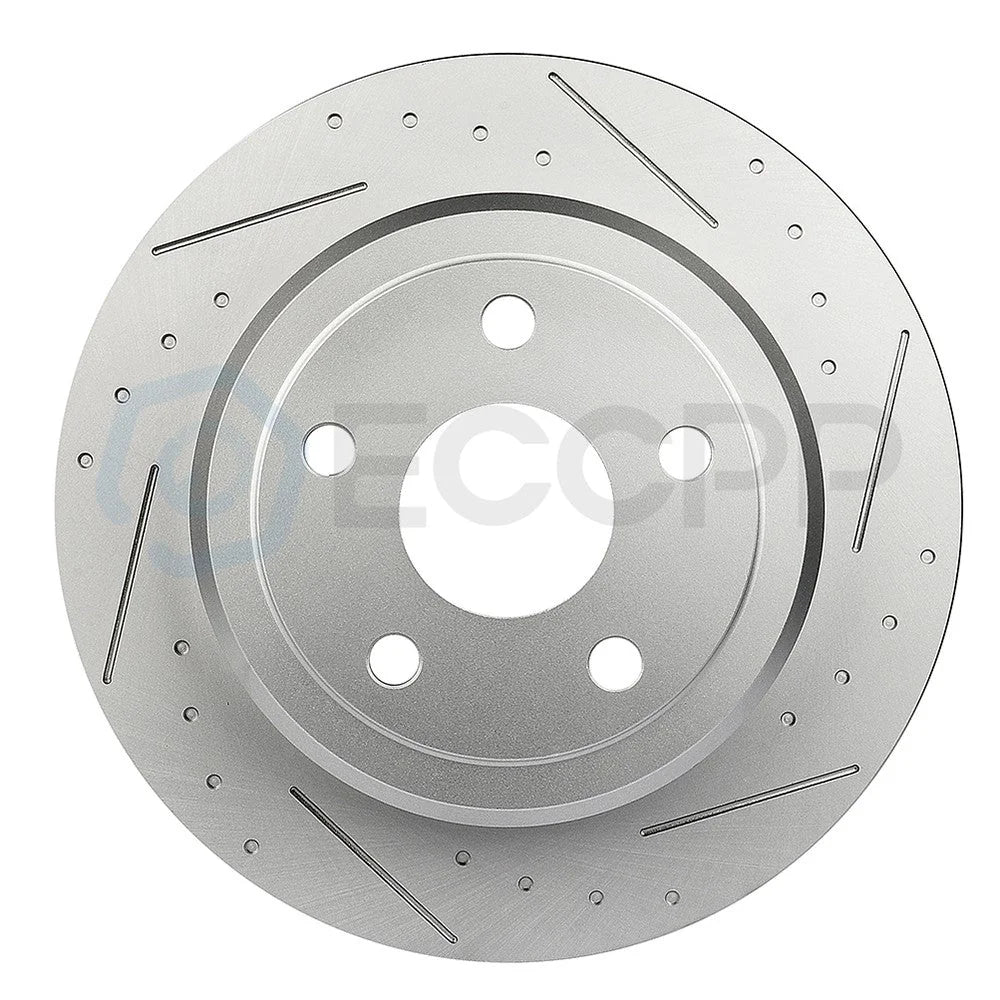 For 2011-2017 Jeep Grand Cherokee Rear Drill Brake Rotors & Ceramic Pad 6B93BC-57 [10]