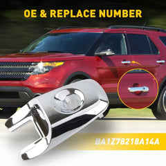 For 2011-2019 Ford Explorer LH Driver Door Handle Bezel Key Cover Chrome Repl 6B93BC-57 [2]