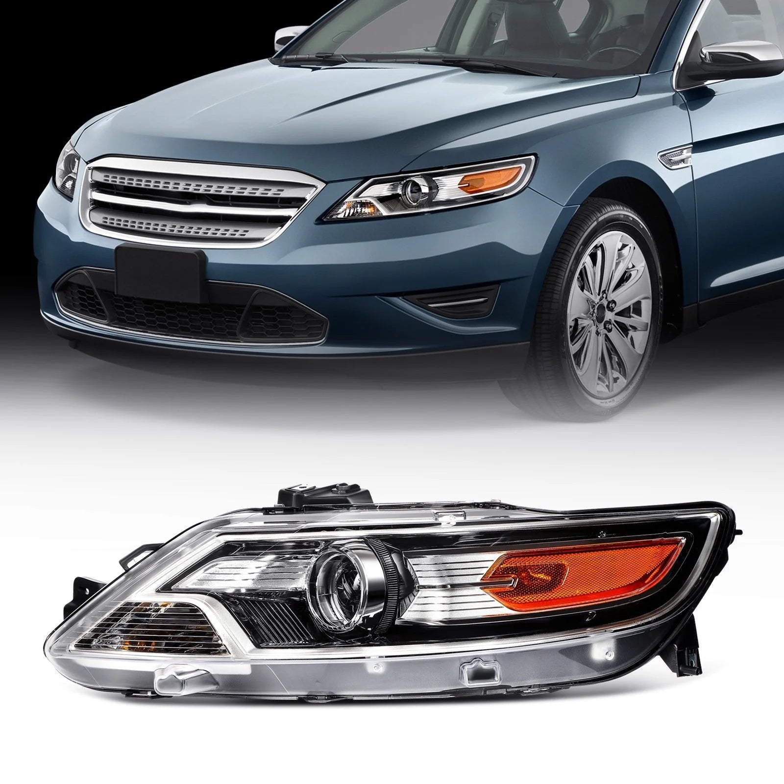 For 2012-2010 Ford Taurus 3.5L w/Projector Driver Side Headlight Assembly 6B93BC-57 [1]