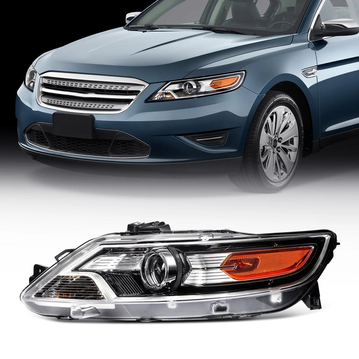 For 2012-2010 Ford Taurus 3.5L w/Projector Driver Side Headlight Assembly 6B93BC-57 [1]