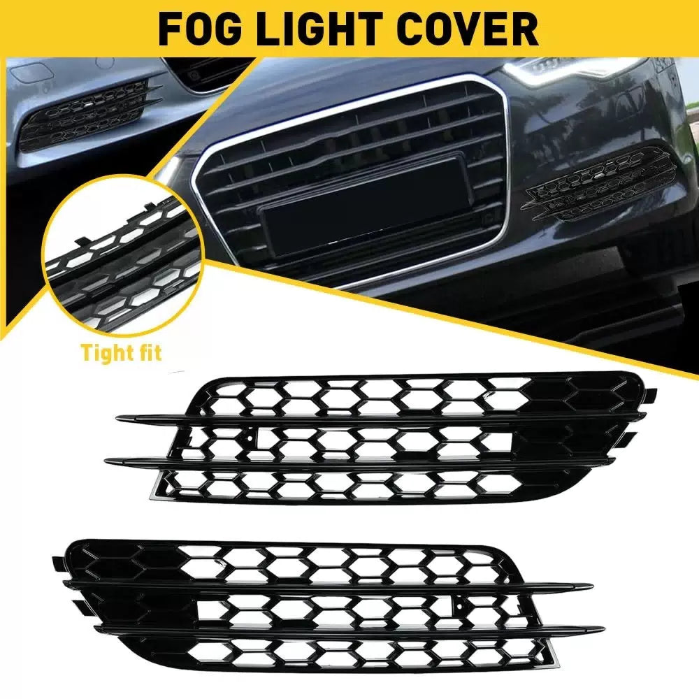 For 2012-2015 Audi A6 C7 Light Lamp Fog Grille Grill Cover Bezel Trim Left+Right 6B93BC-57 [1]