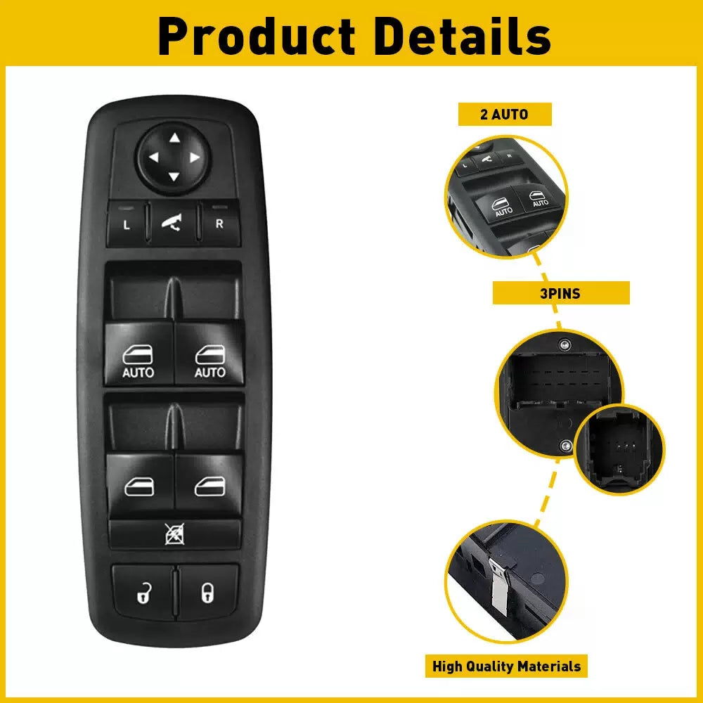 For 2012-2016 Chrysler Town Country Grand Caravan Window Driver Switch 3 Pins 6B93BC-57 [6]