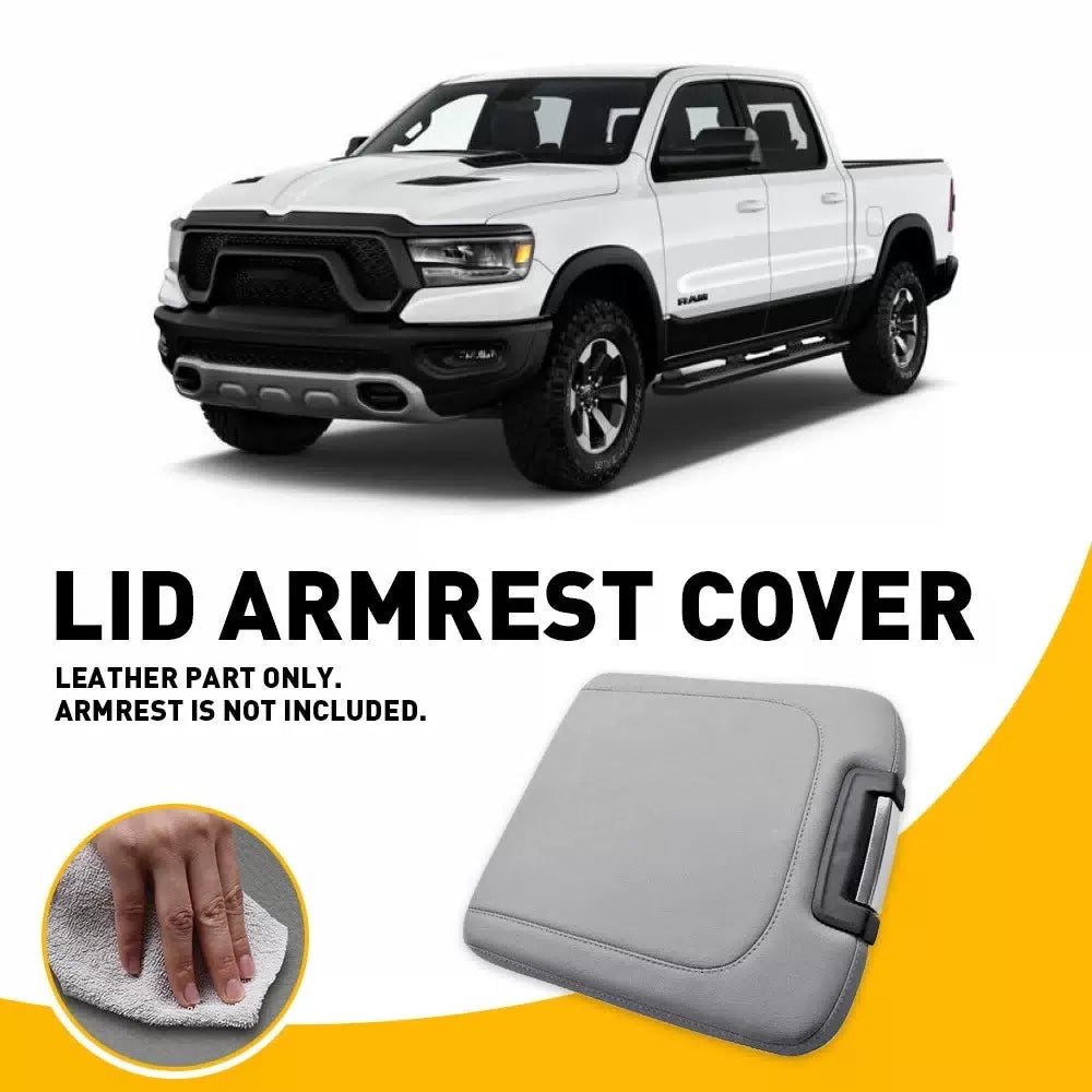 For 2013-2018 Dodge Ram 1500 2500 Leather Center Console Lid Armrest Cover Gray 6B93BC-57 [1]