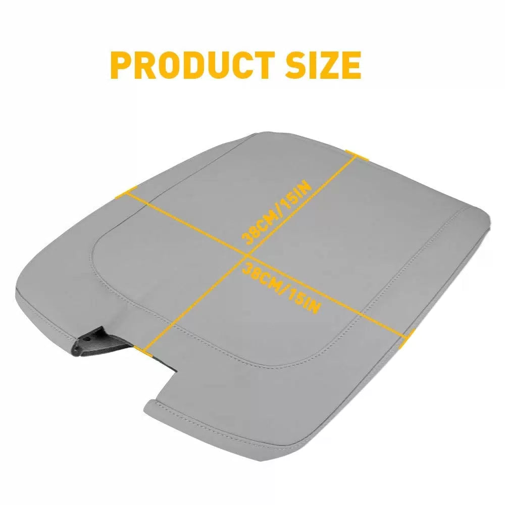 For 2013-2018 Dodge Ram 1500 2500 Leather Center Console Lid Armrest Cover Gray 6B93BC-57 [2]