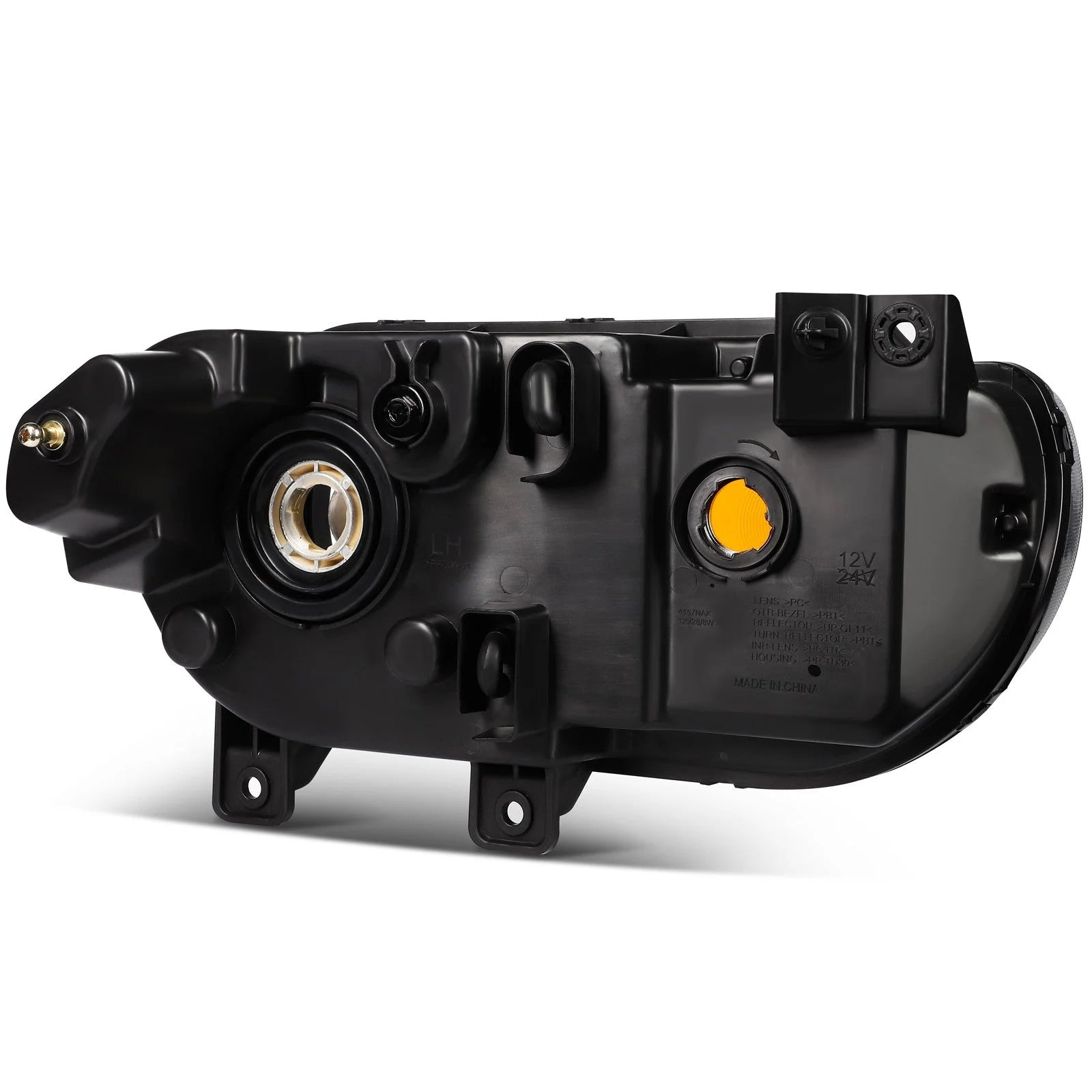 For 2014-2008 Dodge Challenger Black Housing w/Amber L+R Headlights Assembly 6B93BC-57 [4]