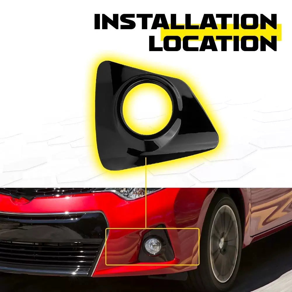 For 2014-2016 Toyota Corolla S Front Bumper Fog Light Lamp Cover Bezel Trim EOA 6B93BC-57 [7]