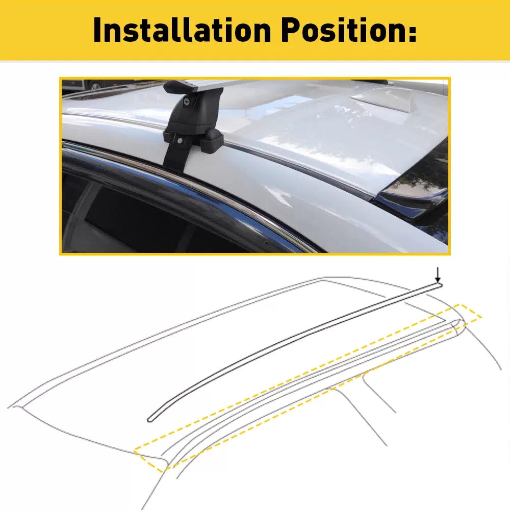 For 2014-2017 Toyota Corolla Sedan 2PCS Roof Drip Trim Molding Left & Right Side 6B93BC-57 [3]