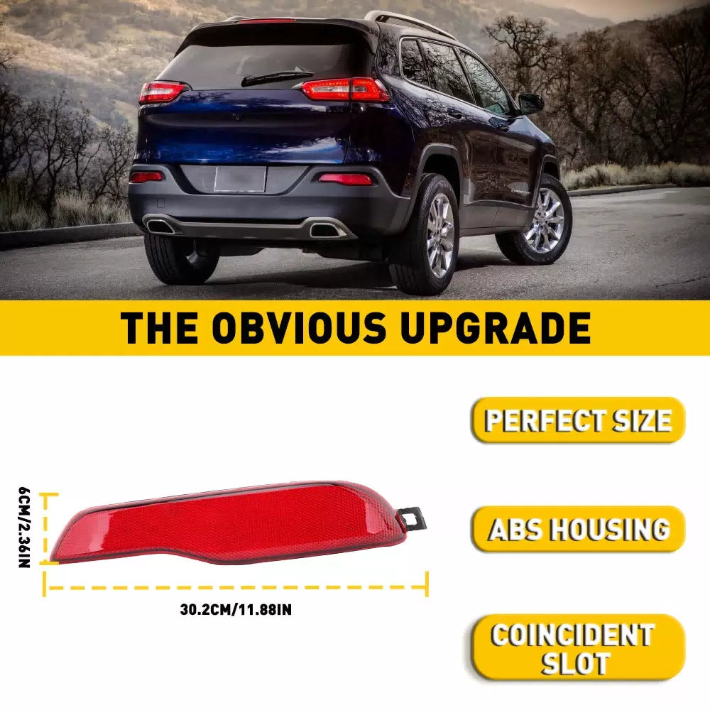 For 2014-2018 Jeep Cherokee Right Rear Passenger Side Bumper Reflector Red Lens 6B93BC-57 [5]