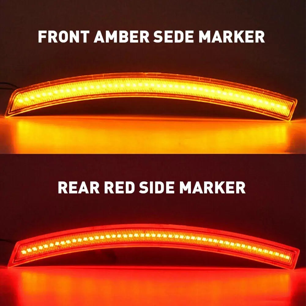 For 2014-2019 Chevy Corvette LED C7 Smoke Side Marker Lights Fender Front Rear 6B93BC-57 [2]