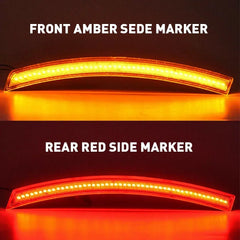 For 2014-2019 Chevy Corvette LED C7 Smoke Side Marker Lights Fender Front Rear 6B93BC-57 [2]