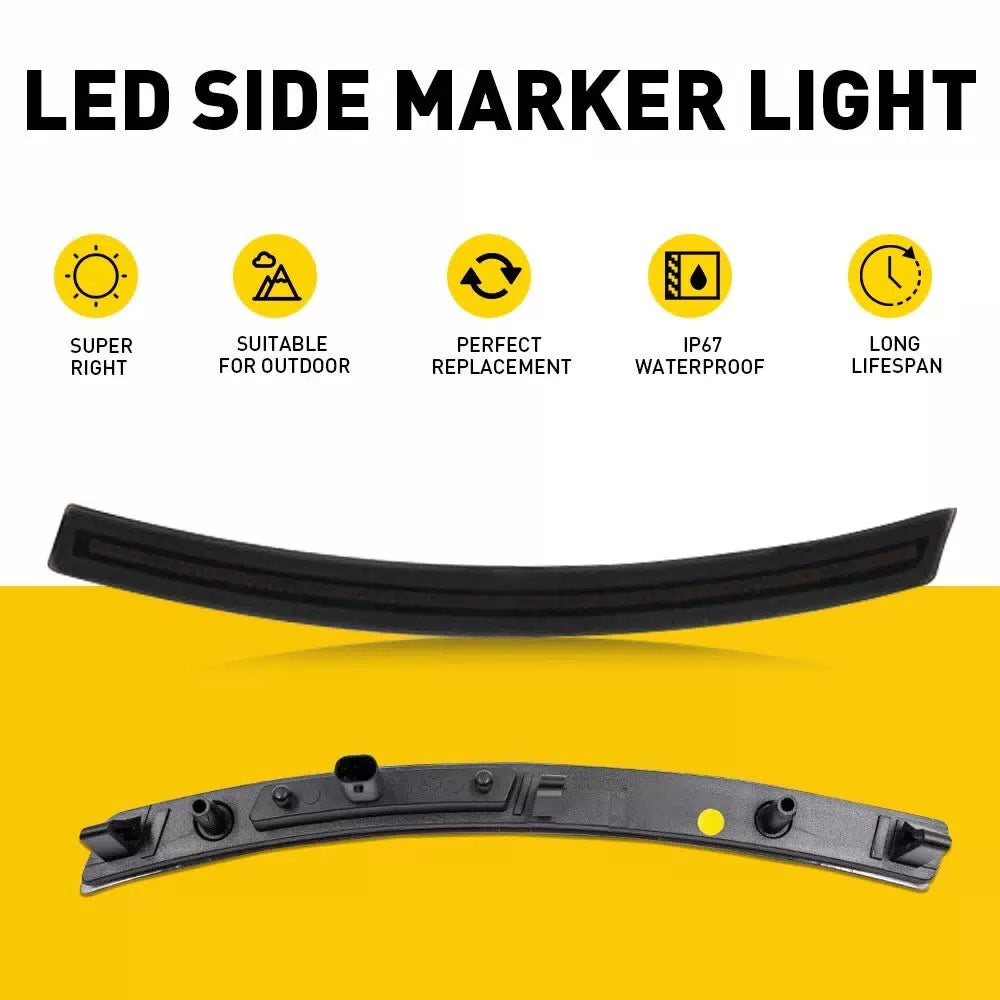 For 2014-2019 Chevy Corvette LED C7 Smoke Side Marker Lights Fender Front Rear 6B93BC-57 [5]