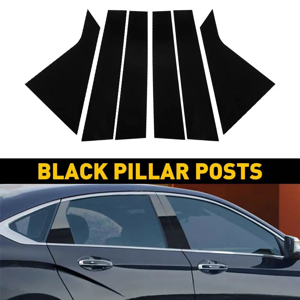 For 2014-2020 Body Impala Chevrolet Pillar Posts Window Trim Door Black 6Pcs/Set 6B93BC-57 [10]