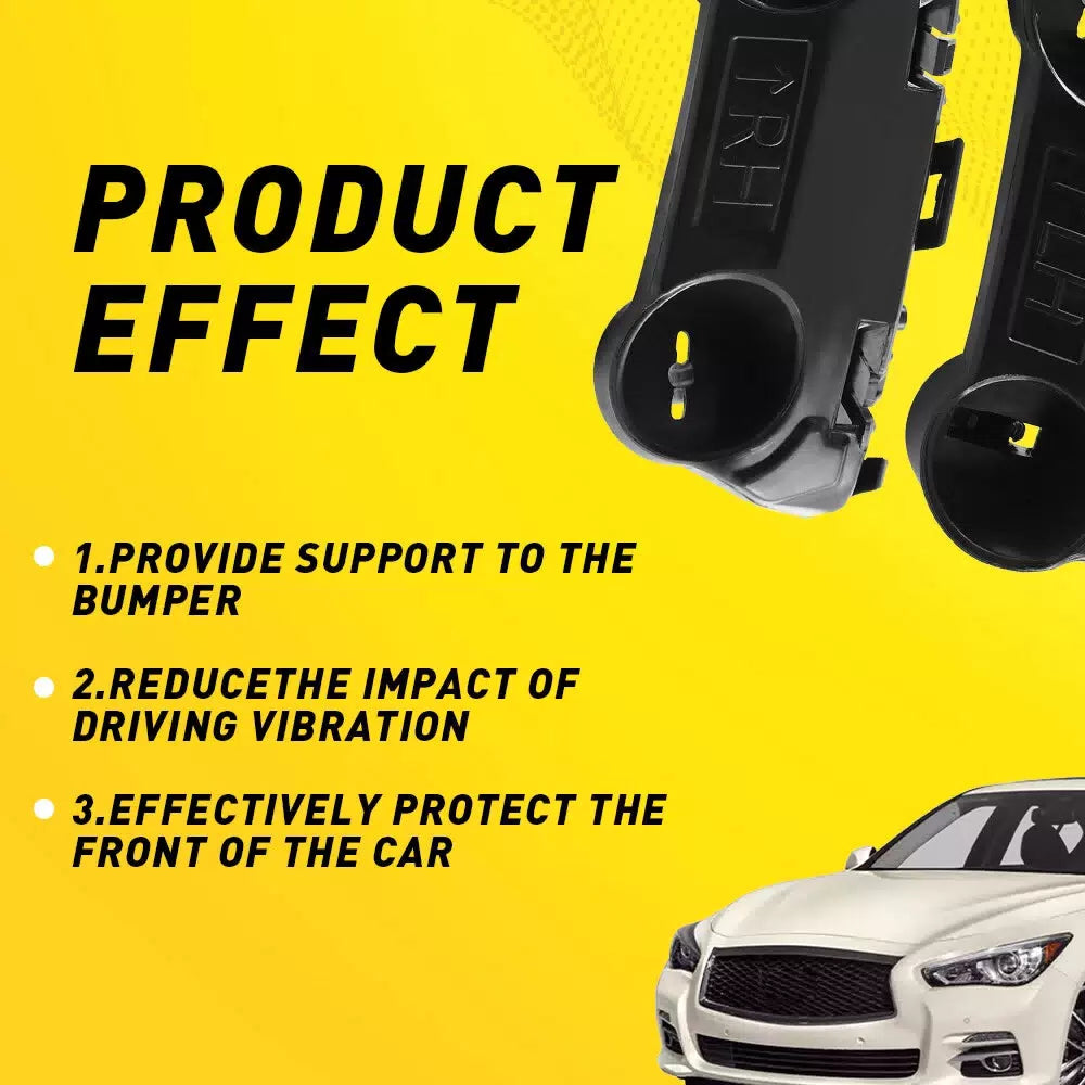 For 2014-2021 Infiniti Q50 Front Bumper Retainer Brackets Support Set LH RH Side 6B93BC-57 [5]