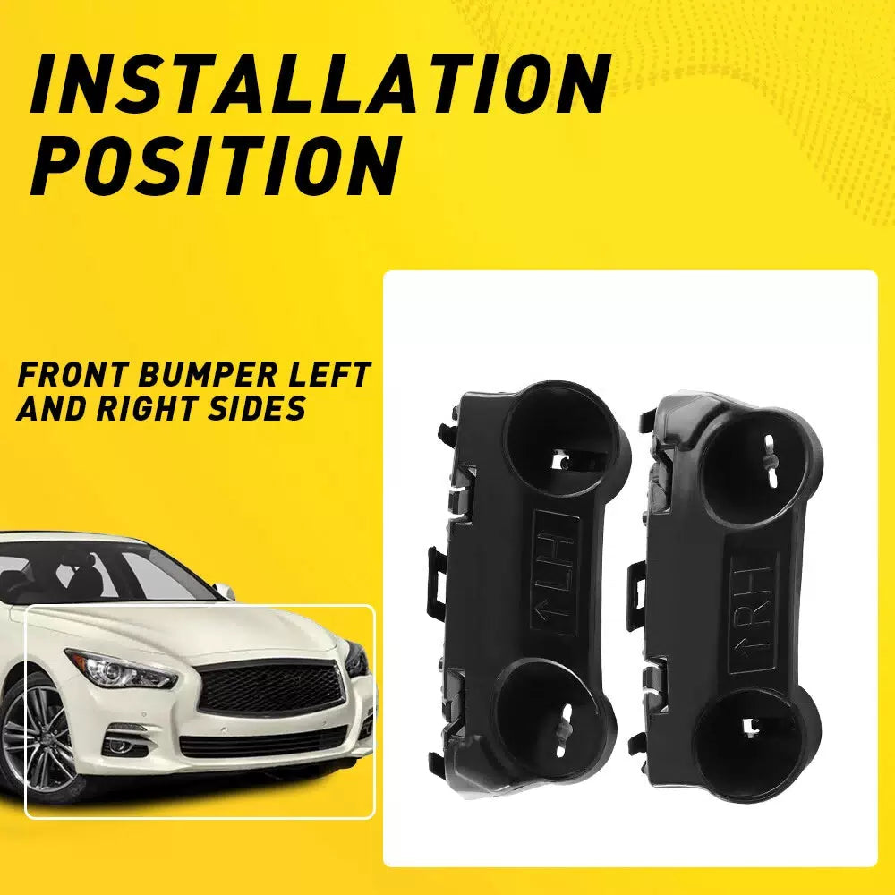 For 2014-2021 Infiniti Q50 Front Bumper Retainer Brackets Support Set LH RH Side 6B93BC-57 [6]