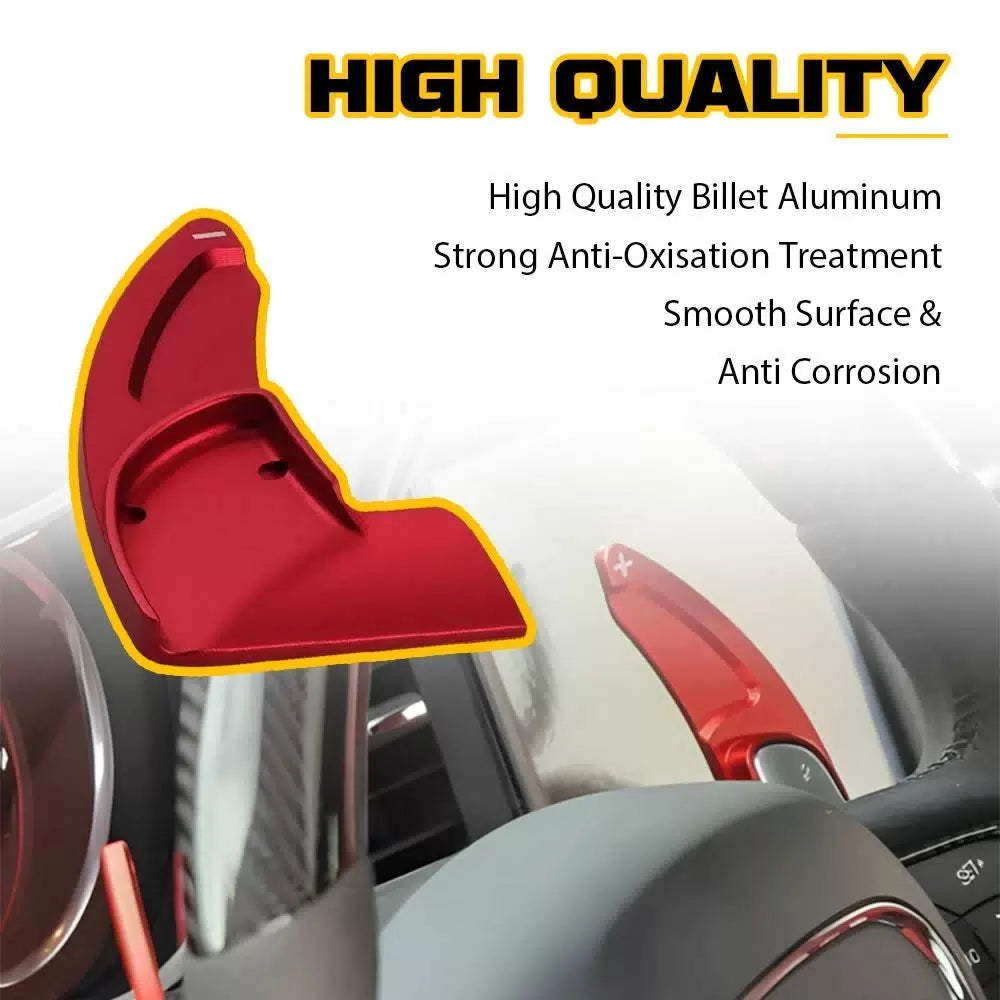For 2014-21 Dodge Durango Red Steering Wheel Gear Shift Paddle Cover Aluminum EA 6B93BC-57 [6]