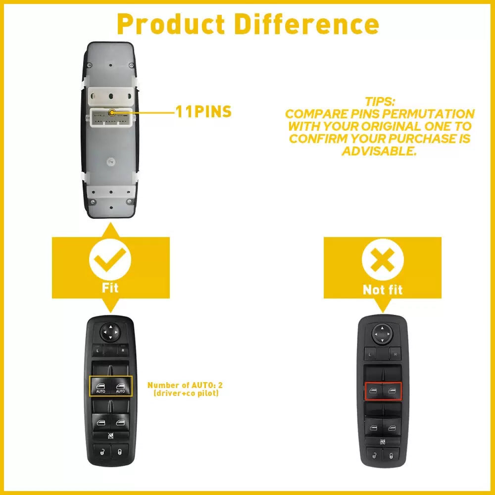 For 2014 Jeep 2015-2019 Cherokee Driver Door Master Power Window Control Switch 6B93BC-57 [10]