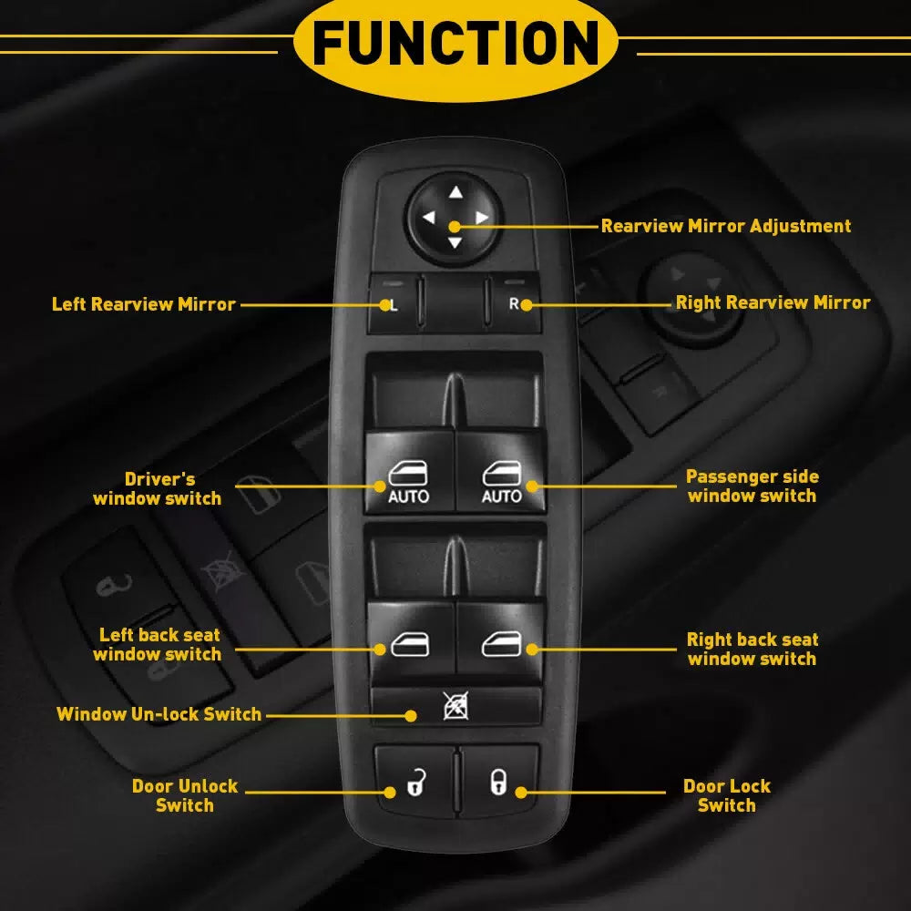 For 2014 Jeep 2015-2019 Cherokee Driver Door Master Power Window Control Switch 6B93BC-57 [2]
