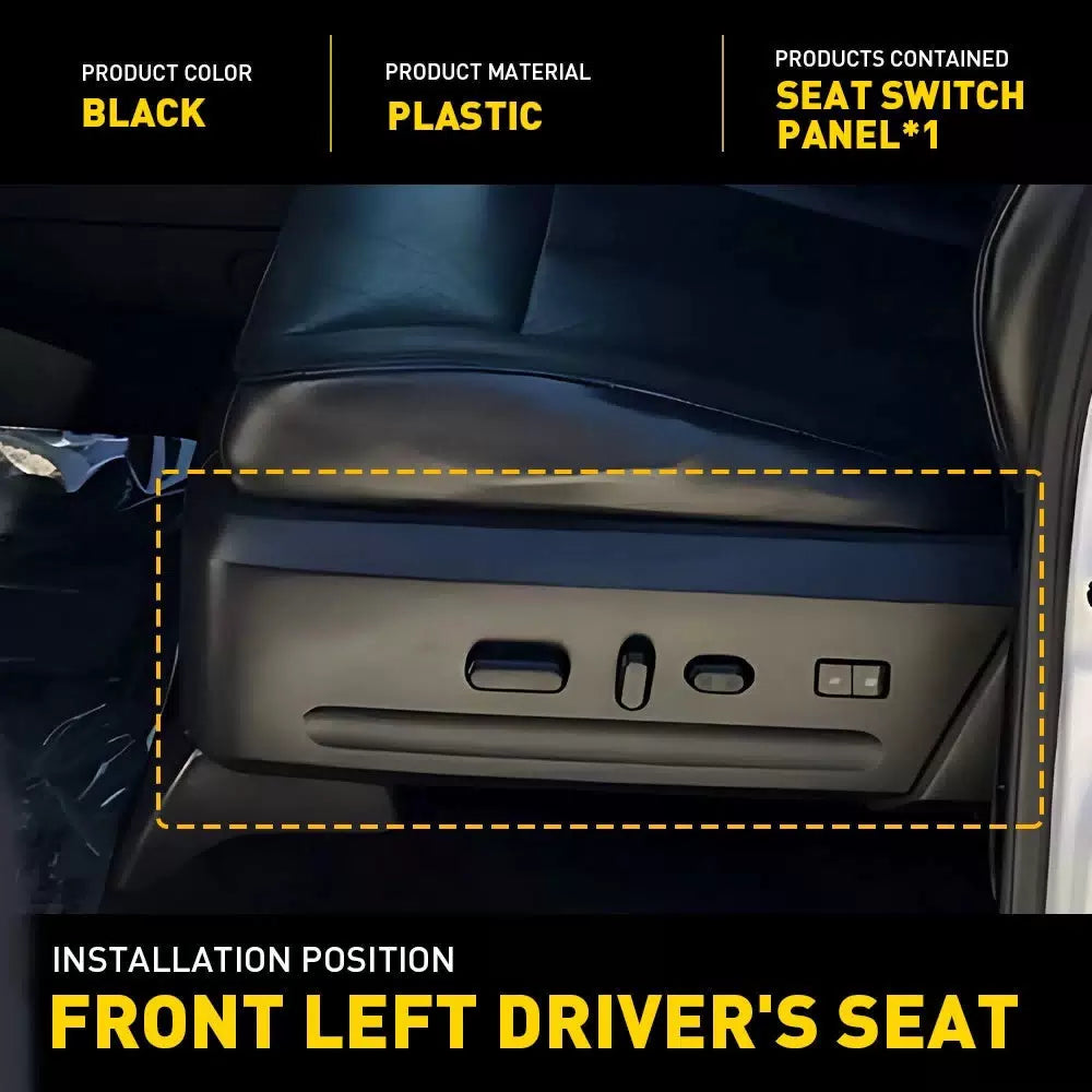 For 2015 16 2017 Ford Expedition Driver Left Seat Cover Bezel Trim Panel Black A 6B93BC-57 [2]