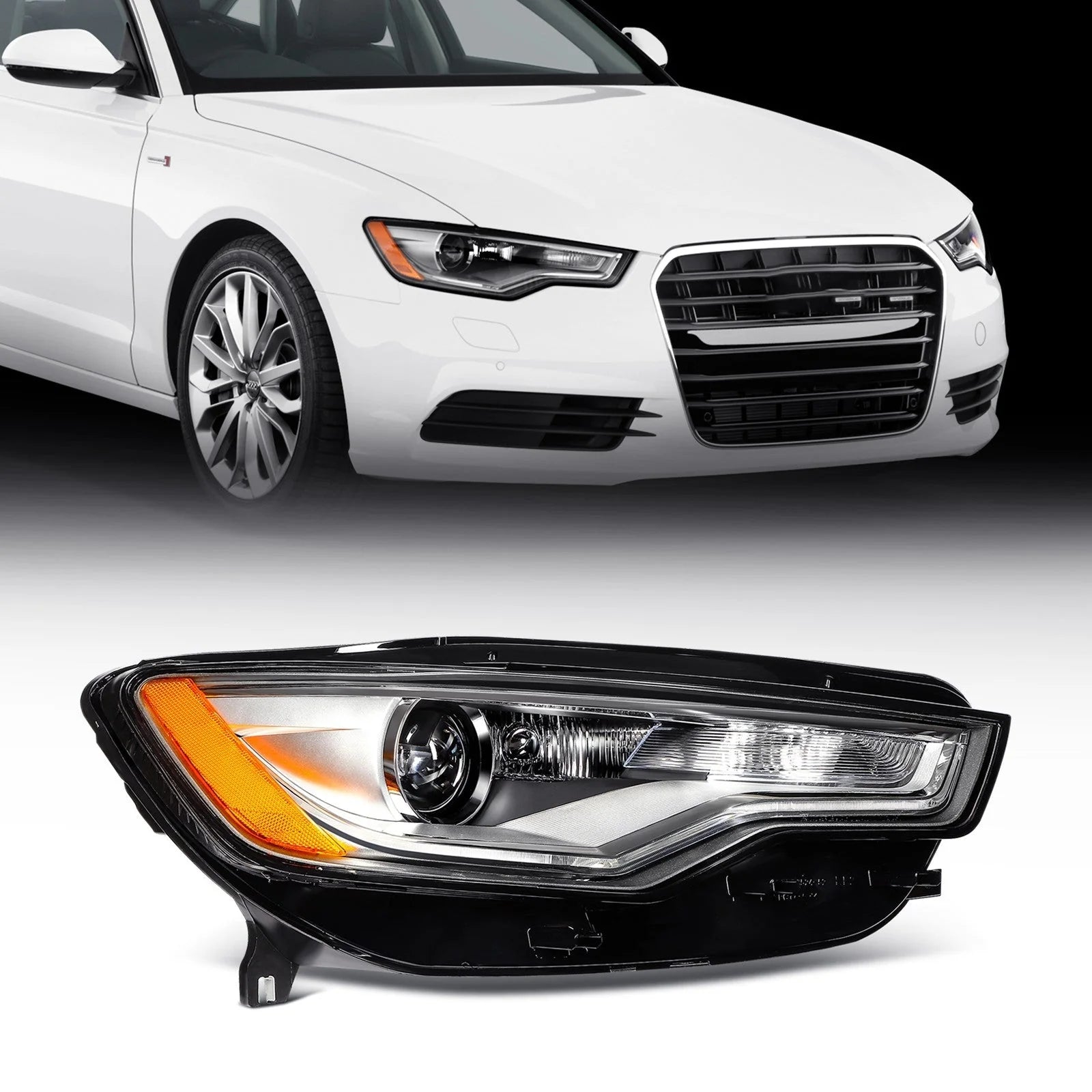 For 2015-2012 Audi A6 S6 HID/Xenon w/Projector Right Side Headlight Assembly 6B93BC-57 [1]