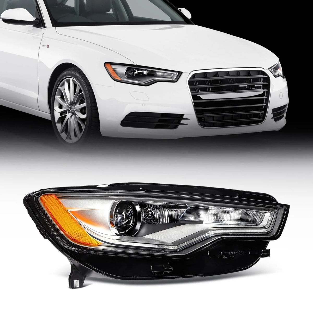 For 2015-2012 Audi A6 S6 HID/Xenon w/Projector Right Side Headlight Assembly 6B93BC-57 [1]