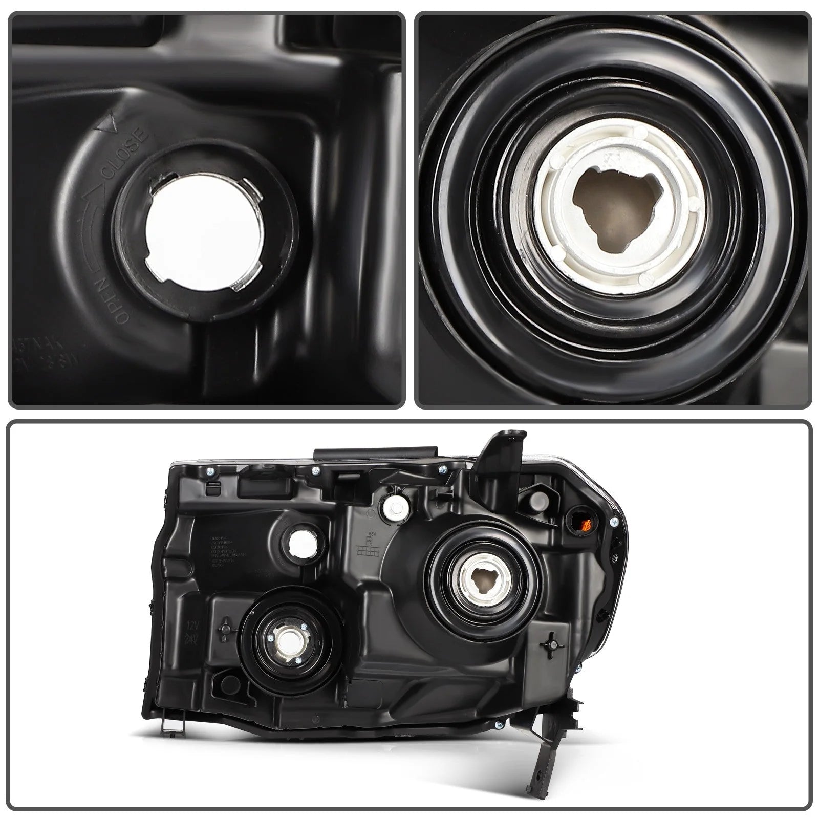 For 2015-2012 Honda Pilot SUV 3.5L Black Housing Left+Right Headlights Assembly 6B93BC-57 [10]
