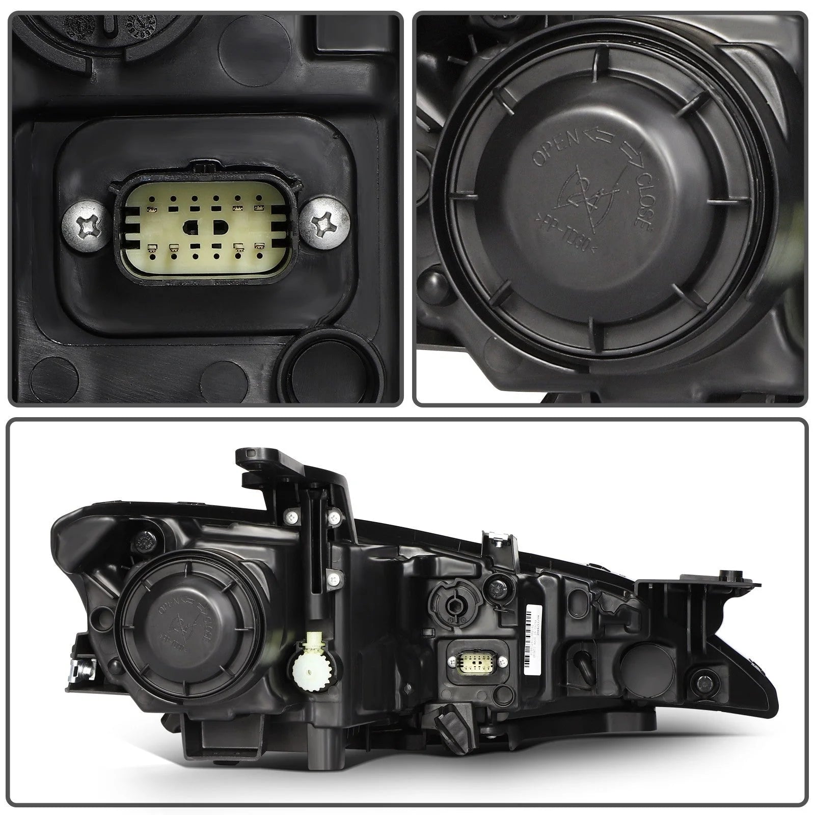 For 2015 2016 2017 Chrysler 200 w/LED DRL Projector Halogen Headlight Left+Right 6B93BC-57 [10]